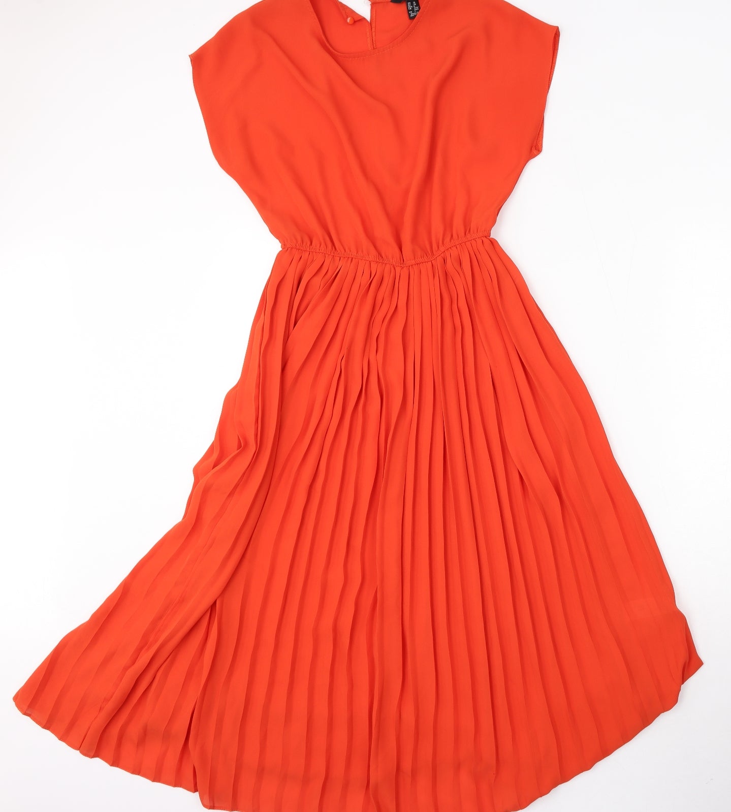 New Look Womens Red  Polyester Fit & Flare  Size 10  Round Neck
