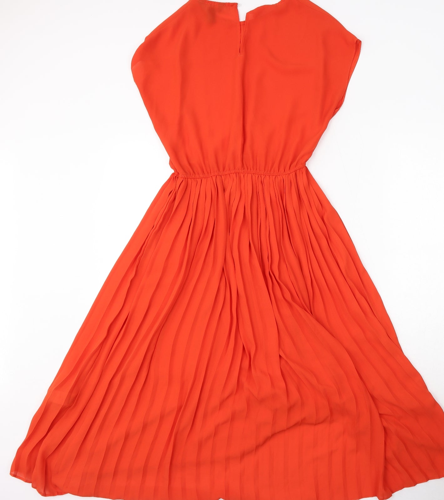 New Look Womens Red  Polyester Fit & Flare  Size 10  Round Neck
