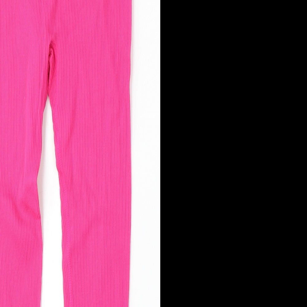 Dunnes Stores Womens Pink  Polyamide Jogger Trousers Size XS L23 in Regular