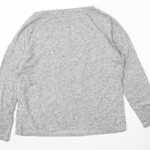 F&F Womens Grey Round Neck  Viscose Pullover Jumper Size 12
