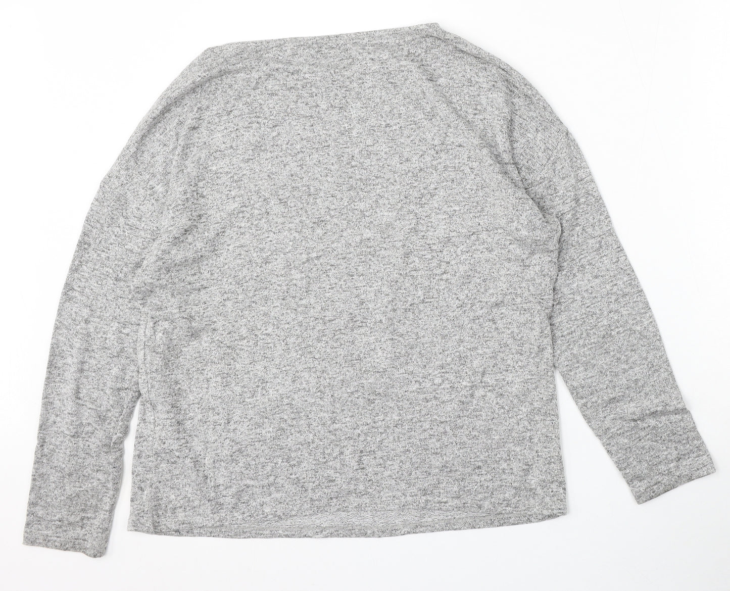 F&F Womens Grey Round Neck  Viscose Pullover Jumper Size 12