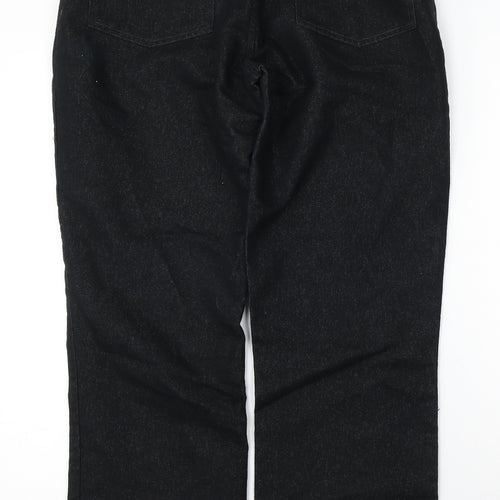 Cedar Wood State Womens Black  Cotton Straight Jeans Size 32 L31 in Regular Button