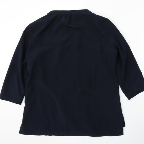 Preworn Womens Blue  Polyester Pullover Sweatshirt Size S