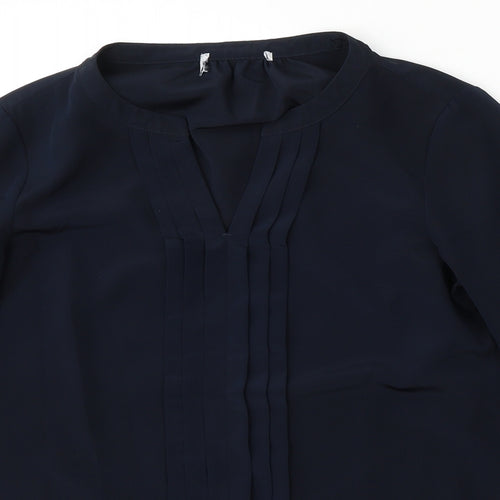 Preworn Womens Blue  Polyester Pullover Sweatshirt Size S