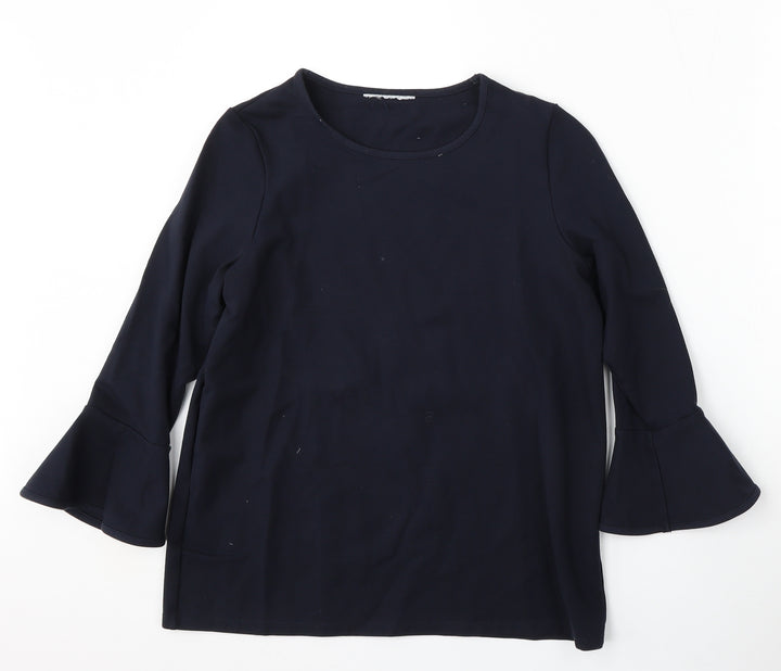 Preworn Womens Blue  Rayon Pullover Sweatshirt Size M
