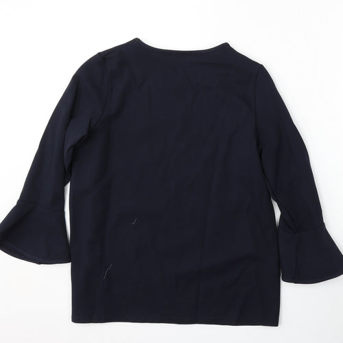 Preworn Womens Blue  Rayon Pullover Sweatshirt Size M