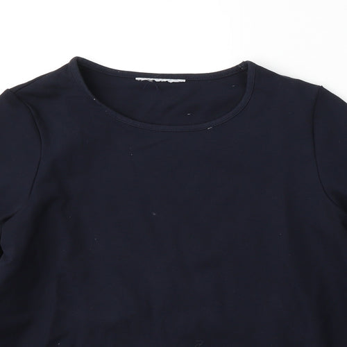 Preworn Womens Blue  Rayon Pullover Sweatshirt Size M