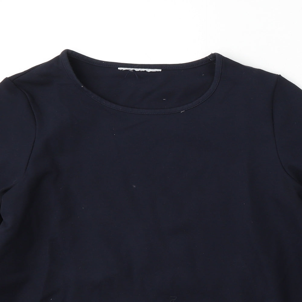 Preworn Womens Blue  Rayon Pullover Sweatshirt Size M