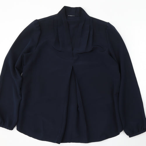 Preworn Womens Blue  Polyester Pullover Sweatshirt Size M