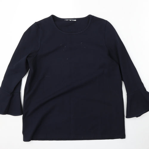 Preworn Womens Blue  Rayon Pullover Sweatshirt Size M