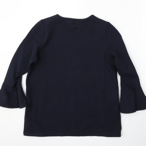Preworn Womens Blue  Rayon Pullover Sweatshirt Size M