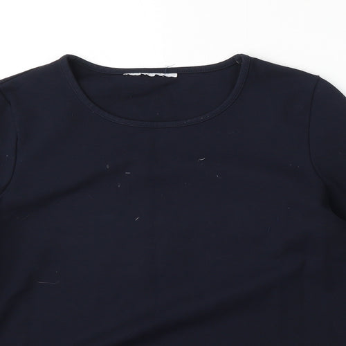 Preworn Womens Blue  Rayon Pullover Sweatshirt Size M