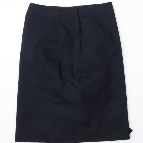 Preworn Womens Blue  Polyester Straight & Pencil Skirt Size 8