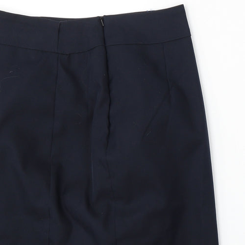 Preworn Womens Blue  Polyester Straight & Pencil Skirt Size 8