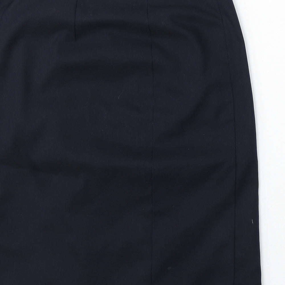 Preworn Womens Blue  Polyester Straight & Pencil Skirt Size 8