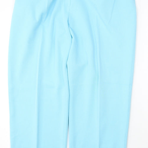 Toddy Womens Blue  Polyester Trousers  Size 34 L28 in Regular