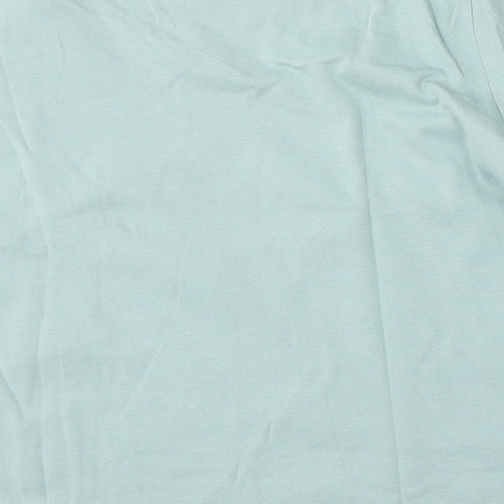 Marks and Spencer Womens Green  Cotton Basic T-Shirt Size 22 Round Neck
