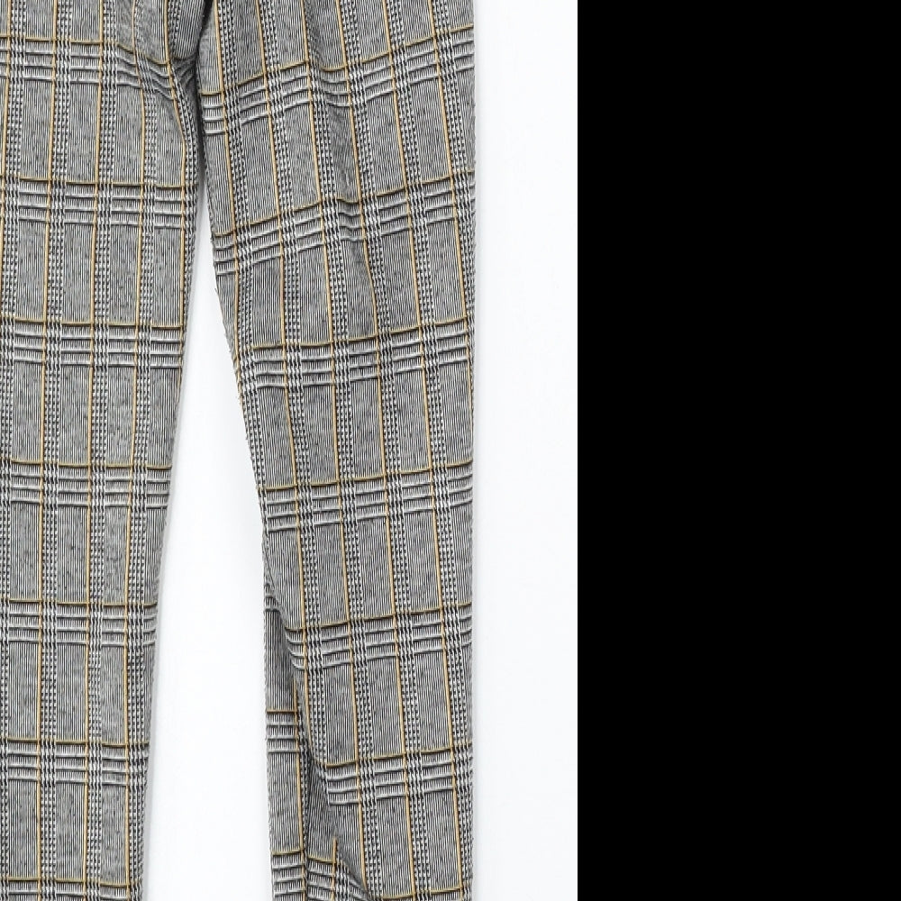 Primark Girls Grey Plaid Polyester Capri Trousers Size 7-8 Years  Regular