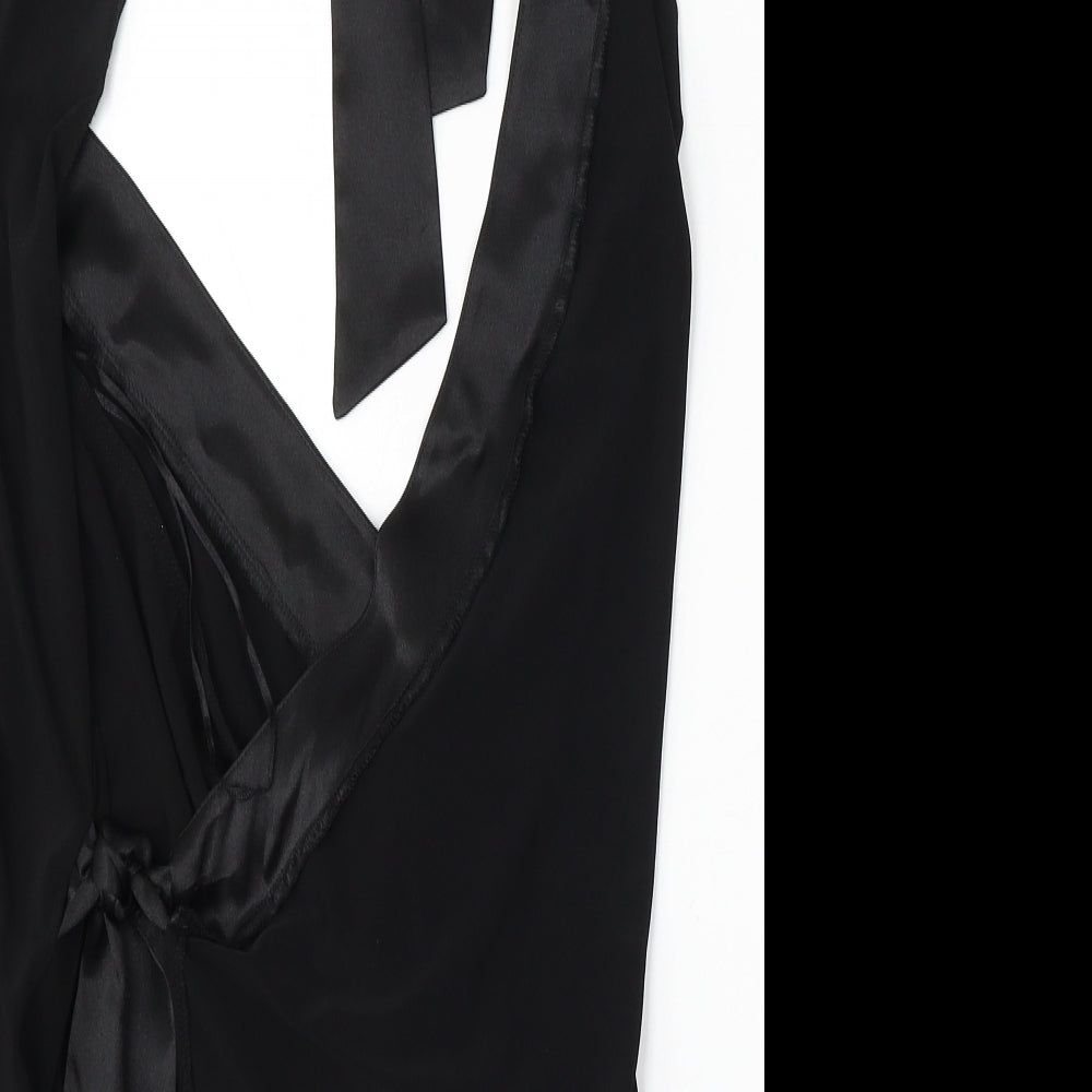 NEXT Womens Black  Polyester Basic Blouse Size 16 Round Neck