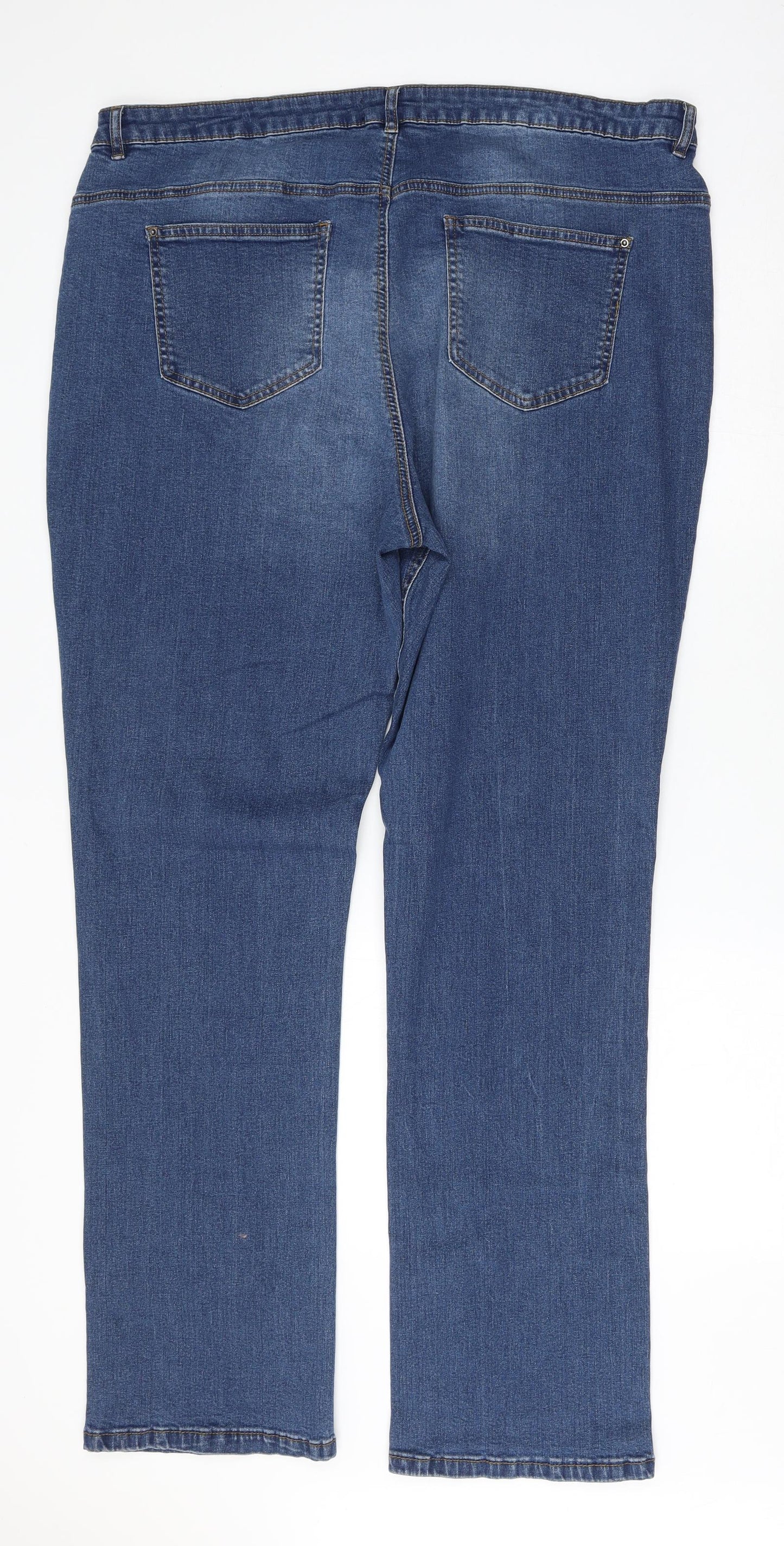 LTS Womens Blue  Cotton Straight Jeans Size 24 L34 in Regular Button