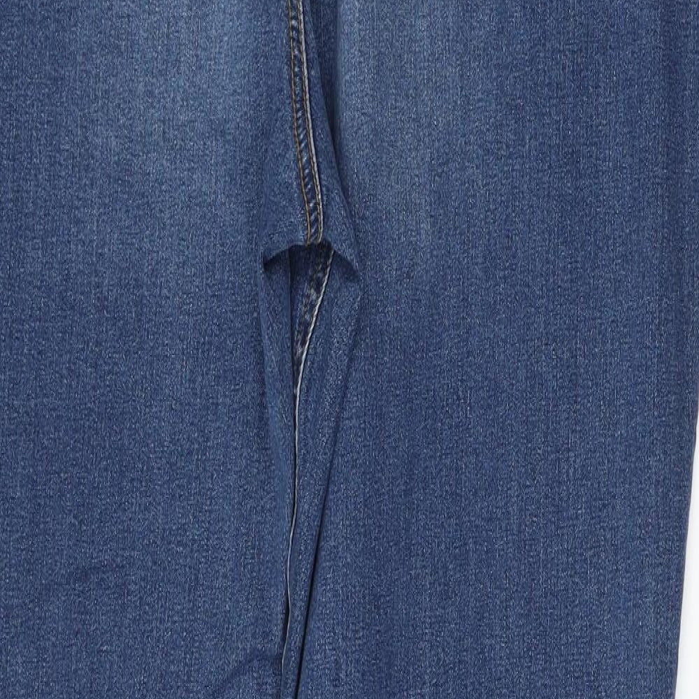 LTS Womens Blue  Cotton Straight Jeans Size 24 L34 in Regular Button