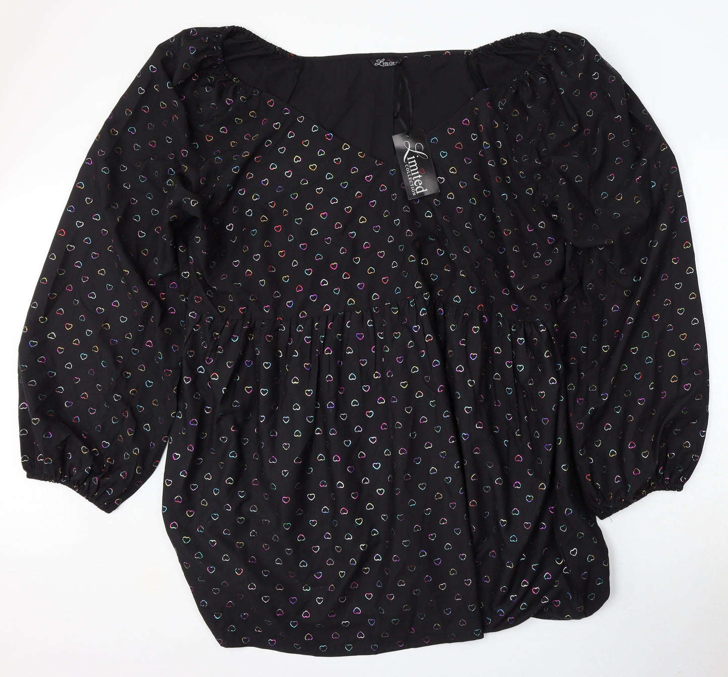 Yours Womens Black Geometric Polyester Sheath  Size 26  Round Neck