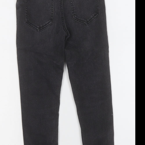 Denim & Co. Girls Grey  Cotton Jegging Jeans Size 6-7 Years  Regular