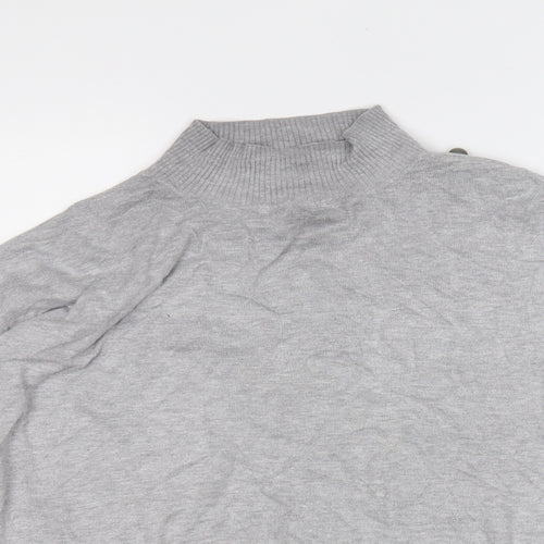 F&F Womens Grey Round Neck  Viscose Pullover Jumper Size 18