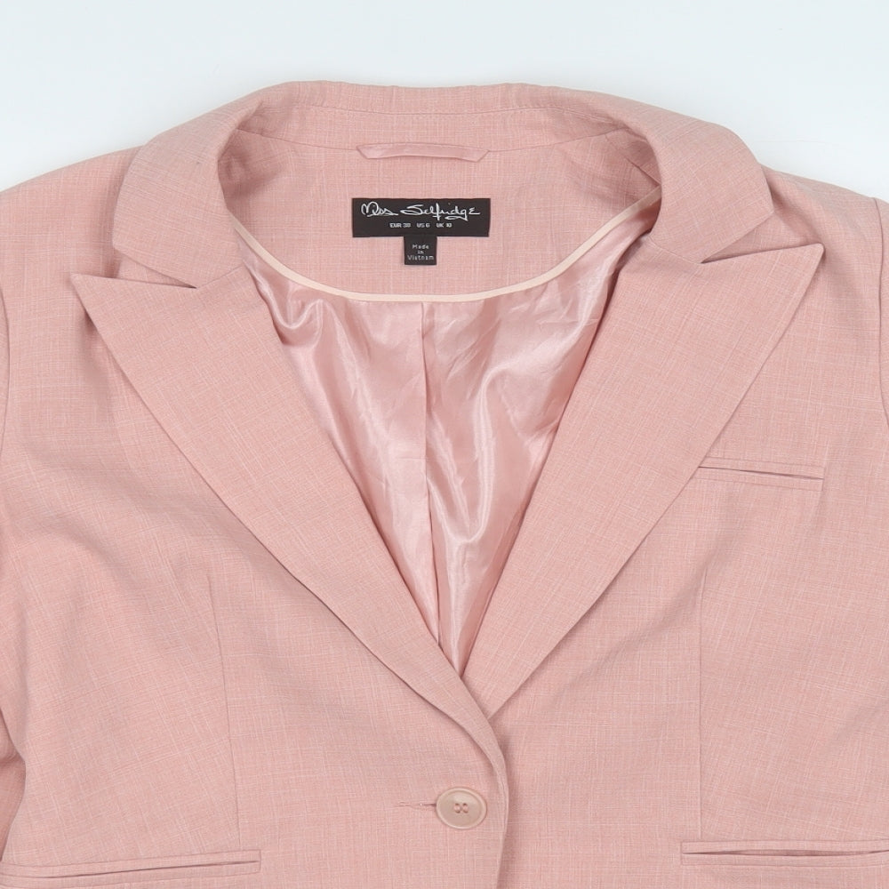 Miss Selfridge Womens Pink   Jacket Blazer Size 10