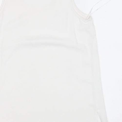 Primark Womens White  Polyester Basic Blouse Size 12 Round Neck