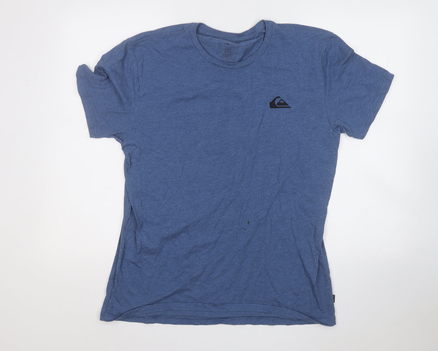 Quick Silver Mens Blue  Cotton  T-Shirt Size L Round Neck