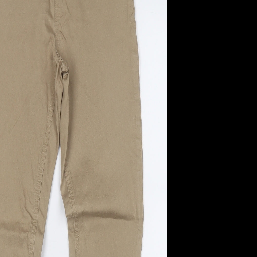 Marks and Spencer Womens Brown  Cotton Jegging Jeans Size 12 L29 in Regular