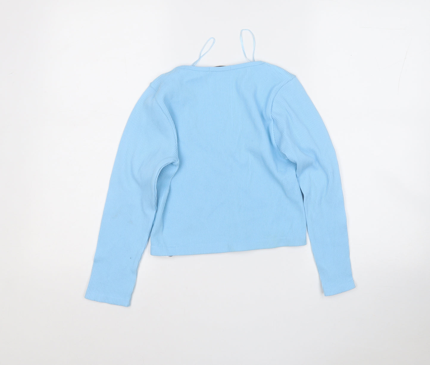 Dunnes Stores Womens Blue V-Neck  Polyimide Pullover Jumper Size M