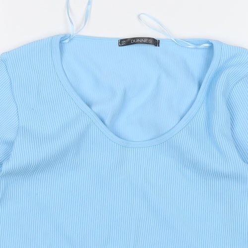 Dunnes Stores Womens Blue V-Neck  Polyimide Pullover Jumper Size M