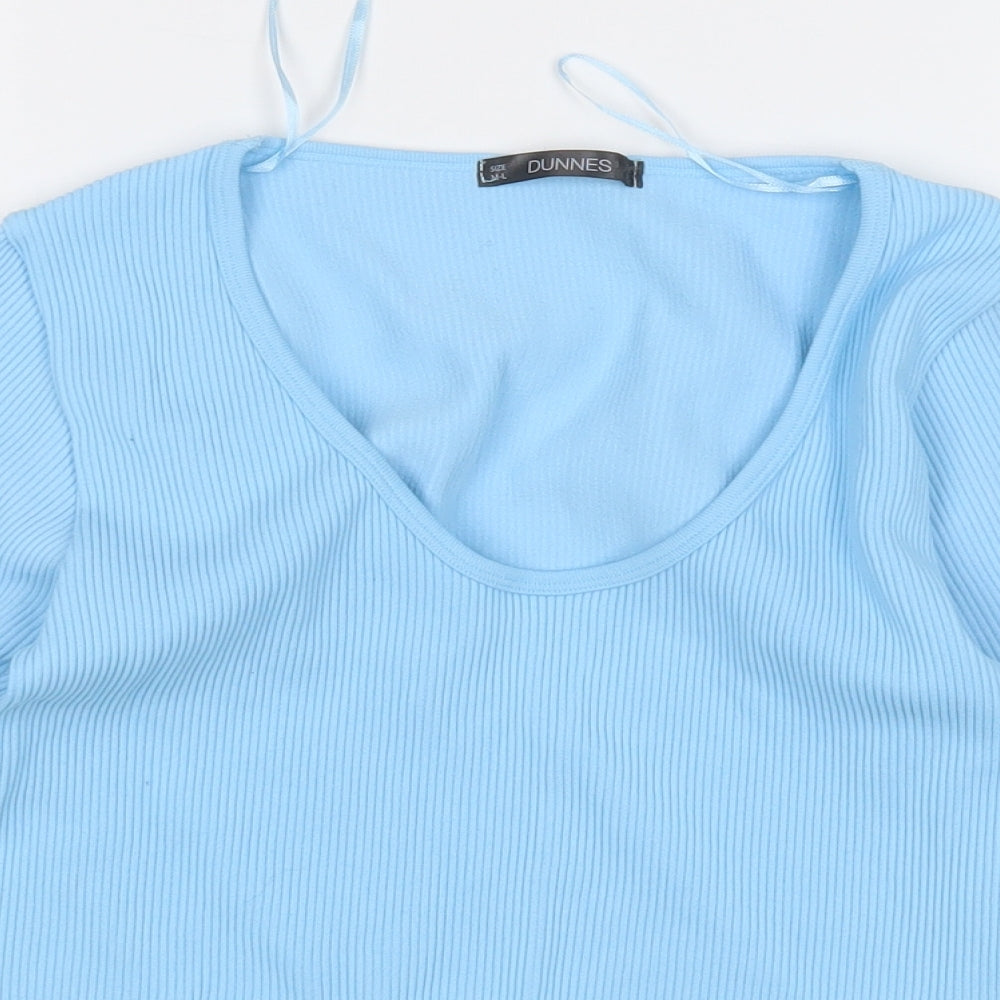 Dunnes Stores Womens Blue V-Neck  Polyimide Pullover Jumper Size M