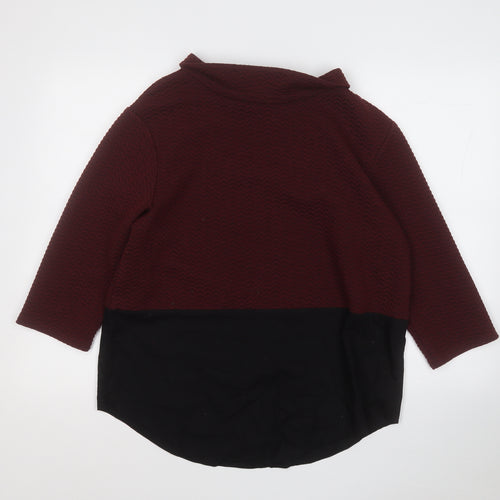 Gallery Womens Red Round Neck  Polyester Pullover Jumper Size 14