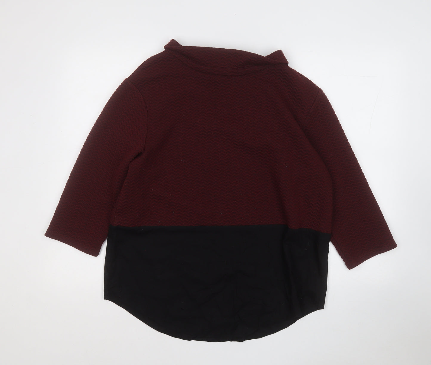 Gallery Womens Red Round Neck  Polyester Pullover Jumper Size 14