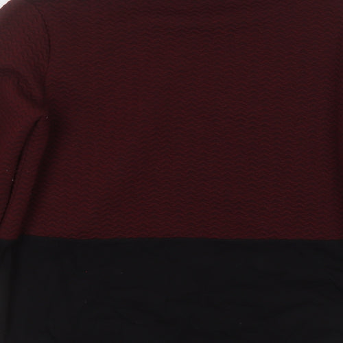 Gallery Womens Red Round Neck  Polyester Pullover Jumper Size 14