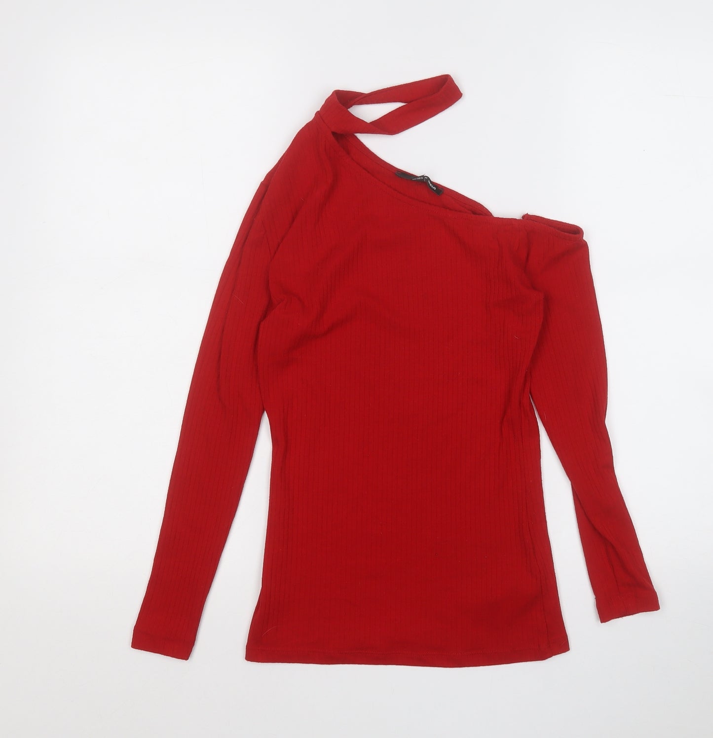 TALLY WEiJL Womens Red Round Neck  Polyester Pullover Jumper Size S
