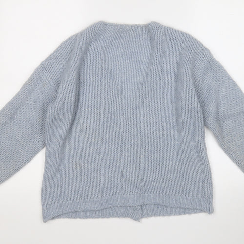 vanessa alexandra  Womens Blue V-Neck  Acrylic Cardigan Jumper Size M