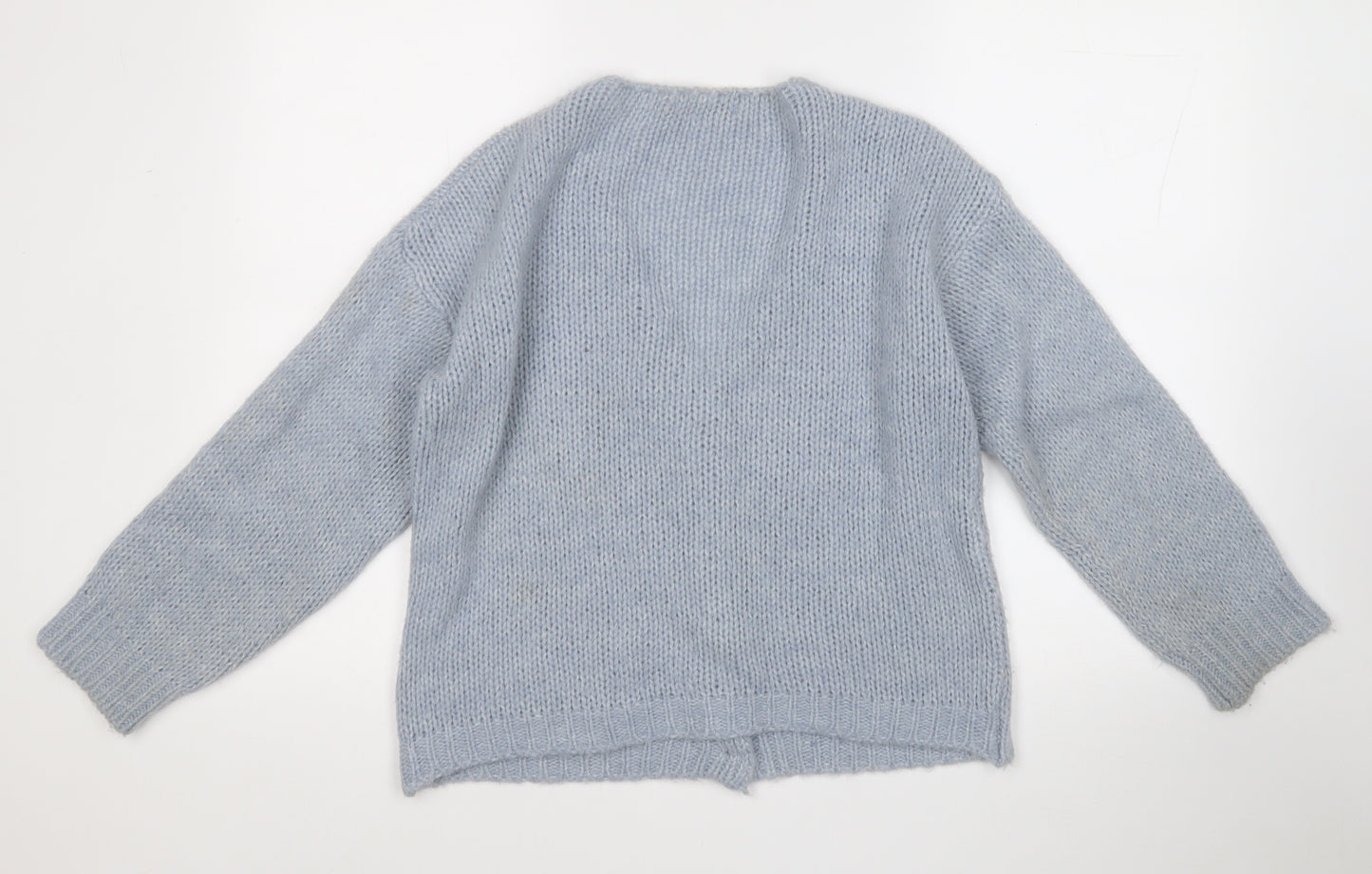 vanessa alexandra  Womens Blue V-Neck  Acrylic Cardigan Jumper Size M