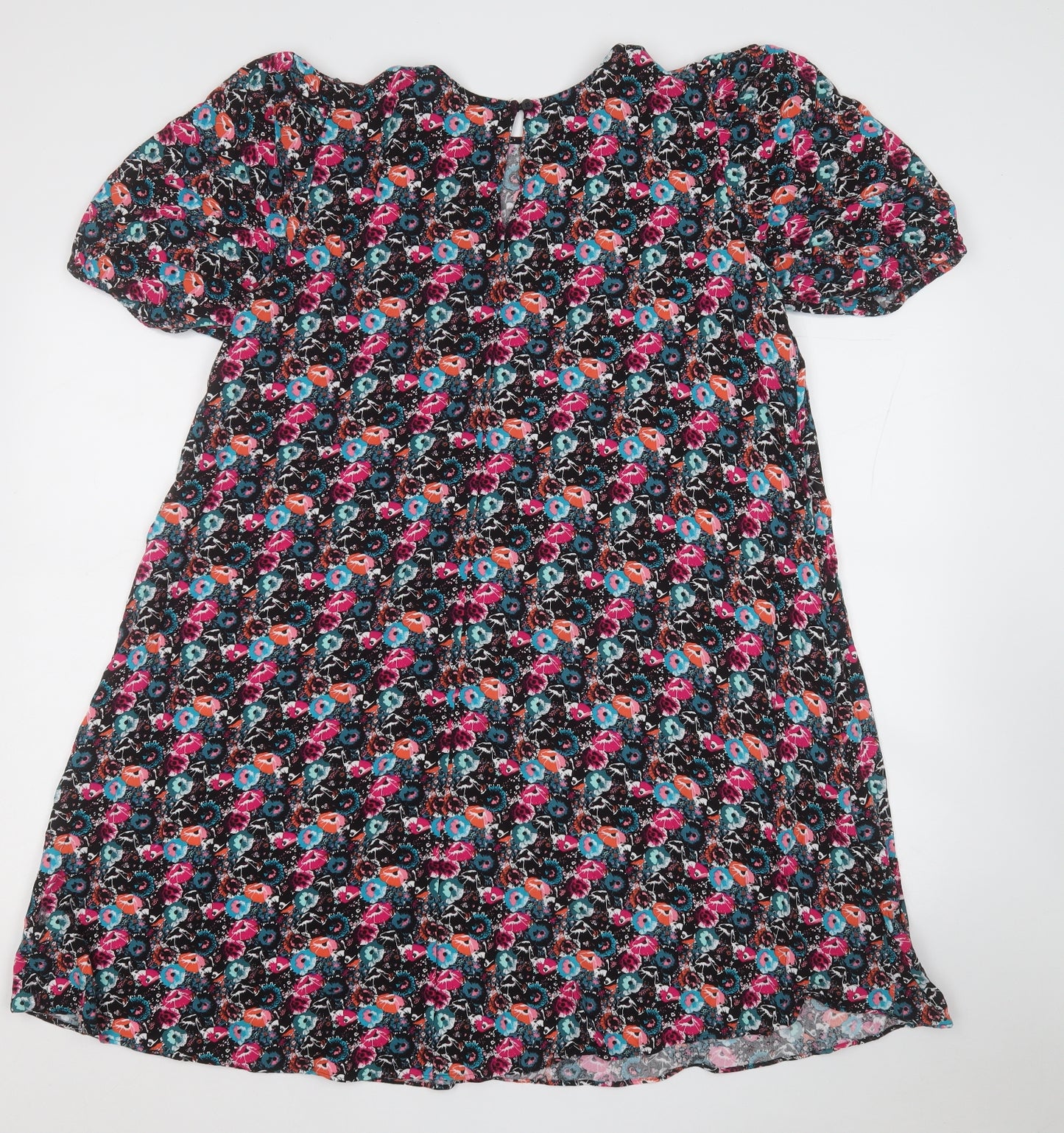 NEXT Womens Multicoloured Floral Viscose T-Shirt Dress  Size 12