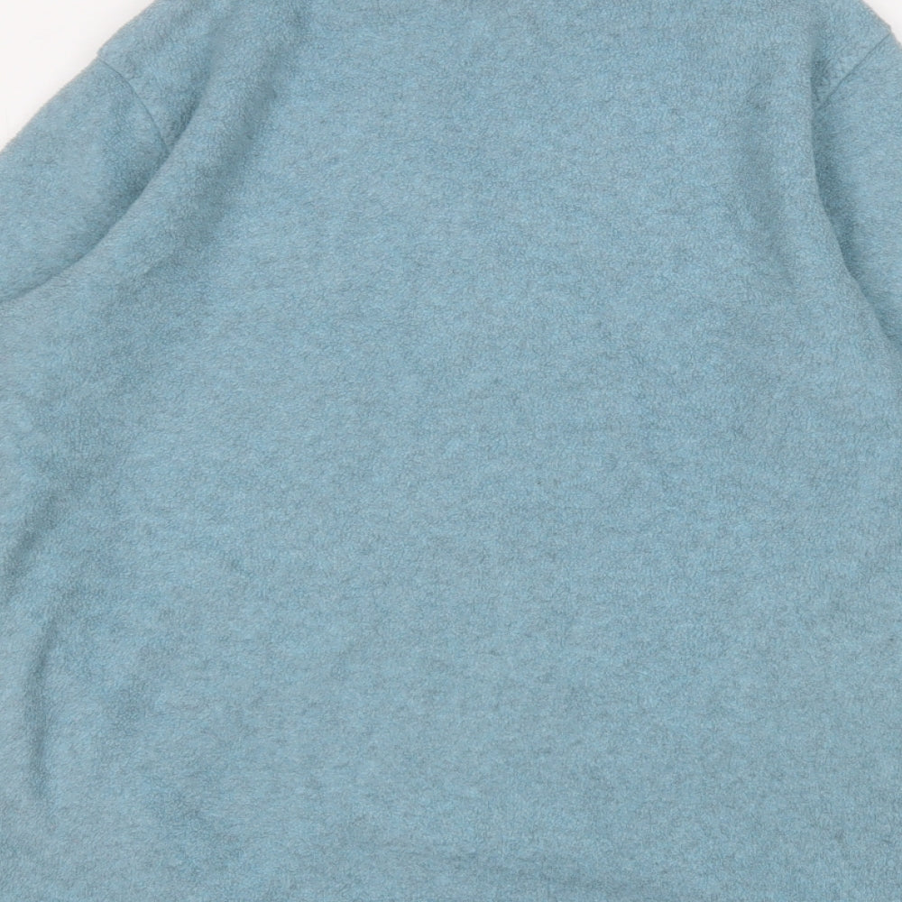 Active Womens Blue Mock Neck  Polyester Pullover Jumper Size 10