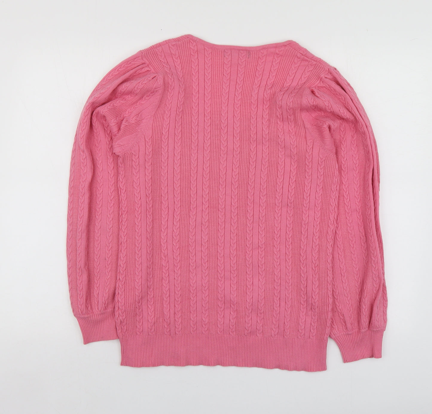F&F Womens Pink Round Neck  Viscose Pullover Jumper Size 18