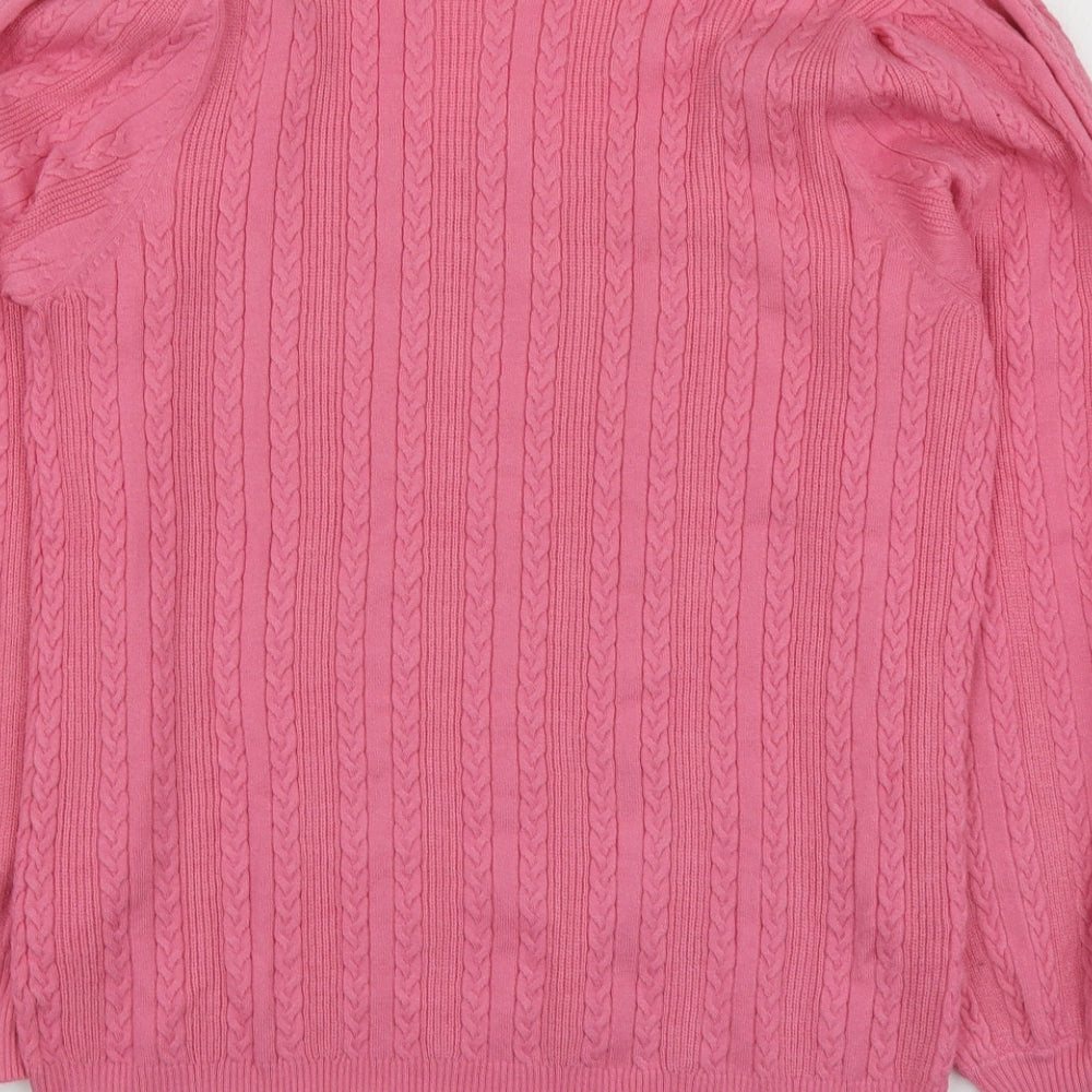 F&F Womens Pink Round Neck  Viscose Pullover Jumper Size 18