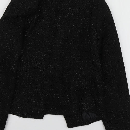 Exhibit Womens Black  Polyester Jacket Suit Jacket Size 12