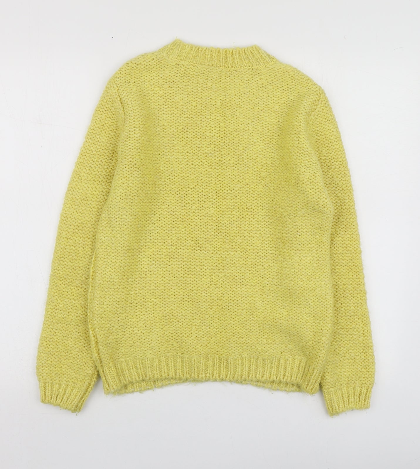 George Womens Yellow Round Neck  Acrylic Pullover Jumper Size 8