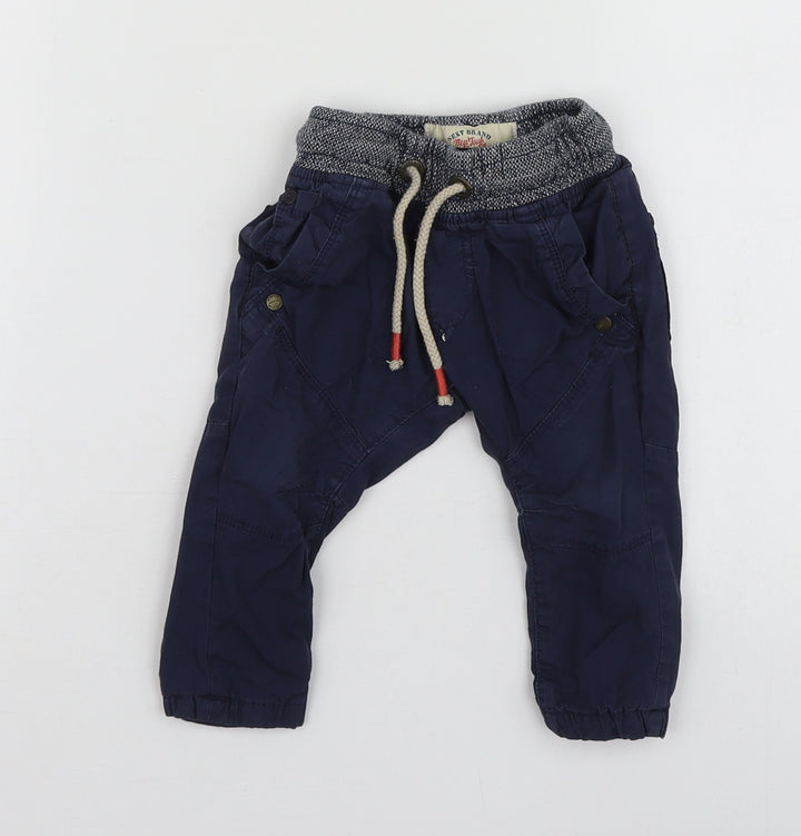 NEXT  Blue  Cotton Jogger Trousers Size 3-6 Months