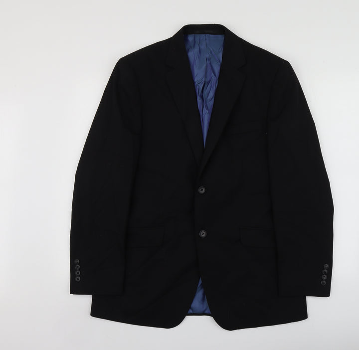 Charlton Gray Mens Black  Polyester Jacket Suit Jacket Size 40