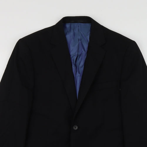 Charlton Gray Mens Black  Polyester Jacket Suit Jacket Size 40